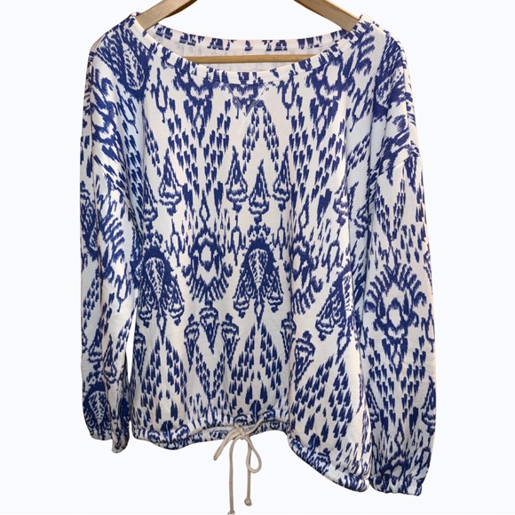 Lou & Grey Blue and White Patterned Sweater - Picture 2 of 7